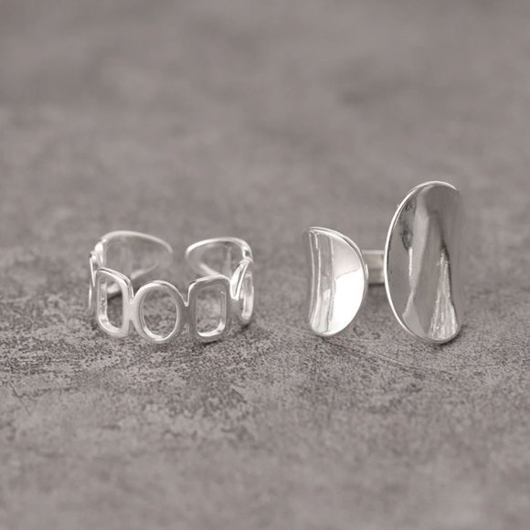 Minimalist 925 Sterling Silver Wrap Ring Geometric Ring Dainty Statement Ring - Picture 3 of 6